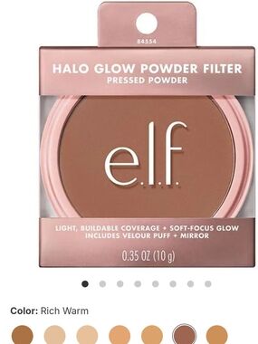 e.l.f. Halo Glow Powder Filter Pressed Powder - Rich Warm (Brown)